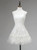 White Tulle Lace Spaghetti Straps Short Homecoming Dress