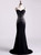 Black Mermaid Spaghetti Straps Beading Prom Dress