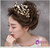 vintage tiaras luxury Baroque queen crowns golden leaf big pearl
