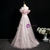 Pink Tulle Sequins Off the Shoulder 3D Flower Prom Dress
