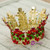 baroque retro hair accessories jewelry gold crown tiara headband high