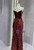 Burgundy Mermaid Sequins Straps Prom Dress