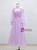 Light Purple Tulle Long Sleeve Pleats Homecoming Dress