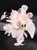 hairpin wedding hair accessories pink fluffy feather yarn crep flower