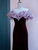 Burgundy Mermaid Velvet Off the Shoulder Beading Prom Dress Burgundy Mermaid Velvet Off the Shoulder Beading Prom Dress