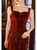 Sexy Burgundy Mermaid Velvet Beading Prom Dress