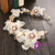 wedding bride headdress flower hairband flower bendable crown