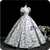 Silver Gray Square Neck Puff Sleeve Pleats Beading Quinceanera Dress