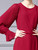 Burgundy Long Sleeve Pleats Beading Mother Of The Bride Dress