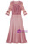 Pink Satin Sequins Short Sleeve Mother Of The Bride Dress
