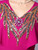 Fuchsia V-neck Beading Crystal Mother of the Bride Dress