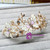European Princess Crown Pearl Butterfly Hair Ornaments Jewelry