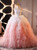 Gradient Pink Tulle Strapless Tiers Prom Dress Gradient Pink Tulle Strapless Tiers Prom Dress