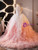 Gradient Pink Tulle Strapless Tiers Prom Dress Gradient Pink Tulle Strapless Tiers Prom Dress