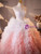 Gradient Pink Tulle Strapless Tiers Prom Dress Gradient Pink Tulle Strapless Tiers Prom Dress