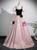 Pink Puff Sleeve Print Crystal Quinceanera Dress Pink Puff Sleeve Print Crystal Quinceanera Dress