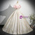 Champagne Print Off the Shoulder Quinceanera Dress