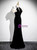 Sexy Black Mermaid Velvet Halter Beading Prom Dress