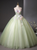 Green Tulle Strapless 3D Flower Quinceanera Dress