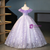 Purple Tulle Off the Shoulder Print Quinceanera Dress