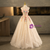Champagne Tulle Sequins Colorful Flower Quinceanera Dress