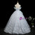 Blue Tulle Sequins Flower Quinceanera Dress