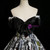 Black Print Off the Shoulder Quinceanera Dress