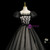 Black Tulle Appliques Quinceanera Dress