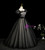 Black Tulle Appliques Quinceanera Dress