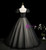 Black Tulle Appliques Quinceanera Dress