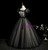 Black Tulle Appliques Quinceanera Dress