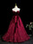Burgundy Tulle Velvet Bow Quinceanera Dress