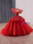 Red Tulle Sequins Beading Spaghetti Straps Prom Dress
