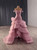 Pink Tulle Hi Lo Off the Shoulder Pleats Prom Dress