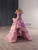 Pink Tulle Hi Lo Off the Shoulder Pleats Prom Dress