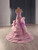 Pink Tulle Hi Lo Off the Shoulder Pleats Prom Dress