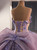 Purple Tulle Off the Shoulder Appliques Prom Dress