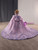 Purple Tulle Off the Shoulder Appliques Prom Dress