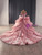 Pink Tulle Appliques Beading Prom Dress