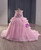 Pink Tulle Sequins Long Sleeve Prom Dress Pink Tulle Sequins Long Sleeve Prom Dress