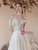 Ivory White Tulle Off the Shoulder Sequins Wedding Dress