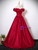 Modern Burgundy Off the Shoulder Pleats Prom Dress