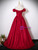 Modern Burgundy Off the Shoulder Pleats Prom Dress