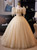 Champagne Sequins Puff Sleeve Quinceanera Dress Champagne Sequins Puff Sleeve Quinceanera Dress