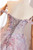 Pink Tulle Flower Off the Shoulder Pleats Prom Dress