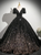 Black Ball Gown Sequins V-neck Short Sleeve Quinceanera Dress Black Ball Gown Sequins V-neck Short Sleeve Quinceanera Dress
