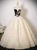 Champagne Flower Strapless Beading Quinceanera Dress