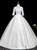 White Satin Sequins Short Sleeve Quinceanera Dress White Satin Sequins Short Sleeve Quinceanera Dress