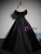 Black Satin Puff Sleeve Quinceanera Dress Black Satin Puff Sleeve Quinceanera Dress