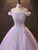 Purple Tulle Sequins 3D Flower Quinceanera Dress